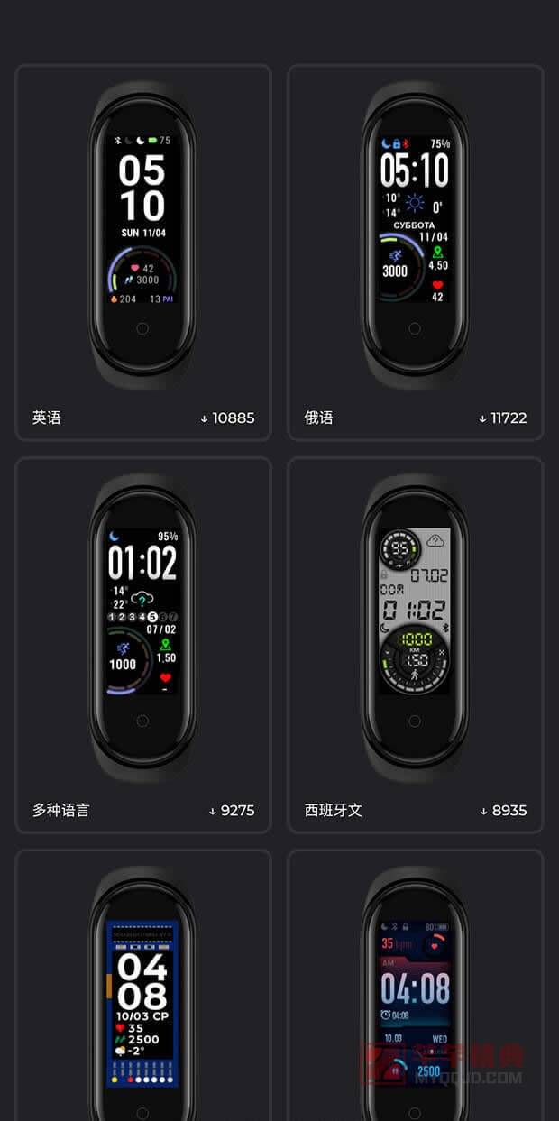 mi band 5 faces v2.2 for android 清爽版